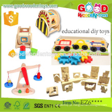 EN71 / ASTM boa qualidade crianças brinquedo de madeira OEM / ODM brinquedos educativos diy para venda